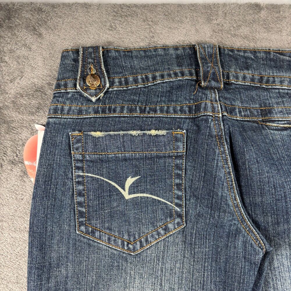 Apple Bottoms Women Jeans NWT Vintage Low Rise Flare Embellished Skulls 5/6 M137 - Picture 7 of 16